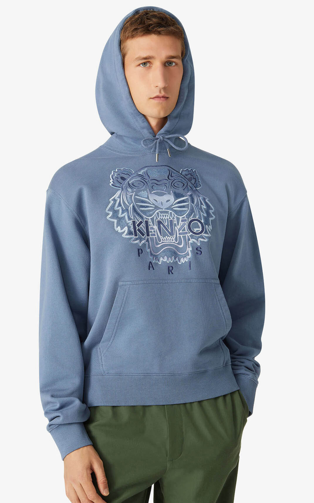 Kenzo Tiger Sudaderas Con Capucha Hombre Azules | 9386041-WB